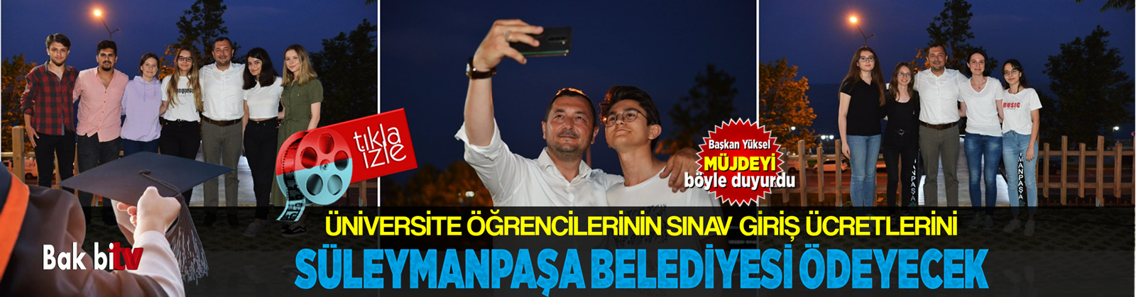 SÜLEYMANPAŞA BELEDİYESİNDEN ÜNİVERSİTE ADAYI GENÇLERE SINAV ÜCRETİ DESTEĞİ