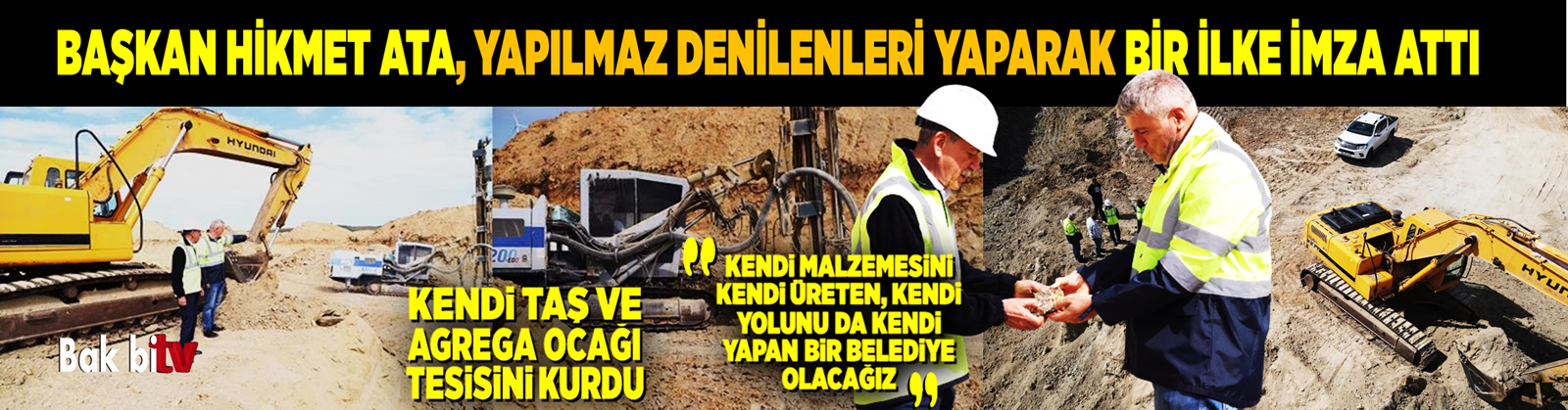 MARMARAEREĞLİSİ BELEDİYESİ’NİN TAŞ VE AGREGA OCAĞI HİZMETE GİRDİ