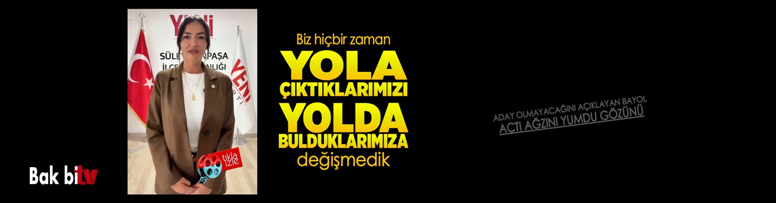 SÜLEYMANPAŞA İLÇE BAŞKANI GÖKÇE BAYOL: ADAY OLMAYACAĞIM